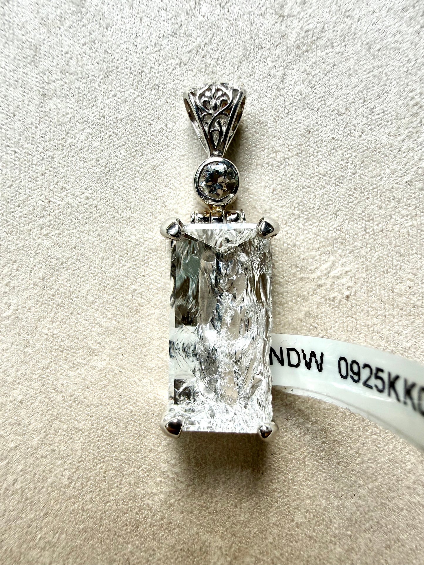 Angelic Reflections Quartz + Danburite, Fine Vibrational Gemstone Pendant *