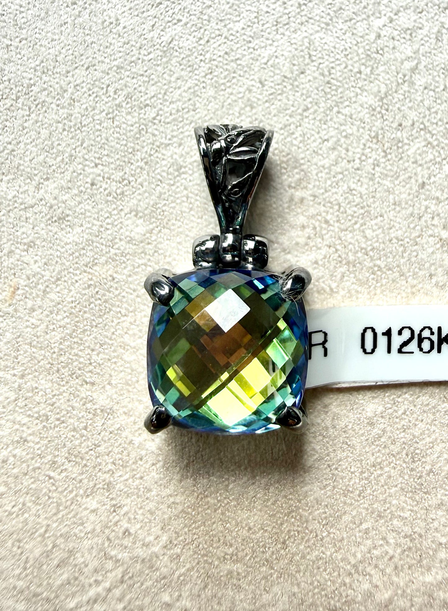 Luminous Heart Mystic Quartz, Fine Vibrational Gemstone Pendant