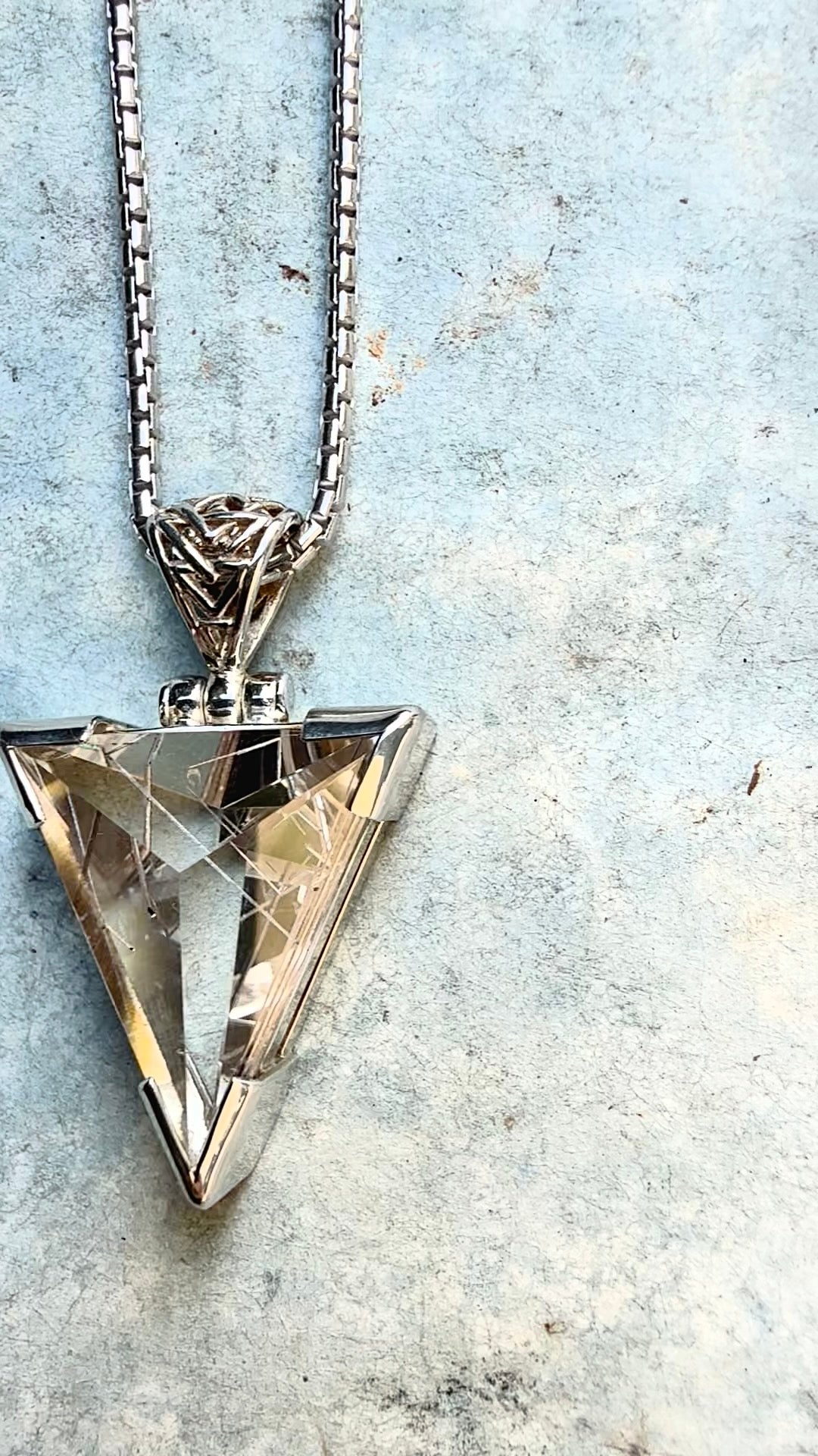 Rutilated Titanium Quartz Pyramid Fine Vibrational Gemstone