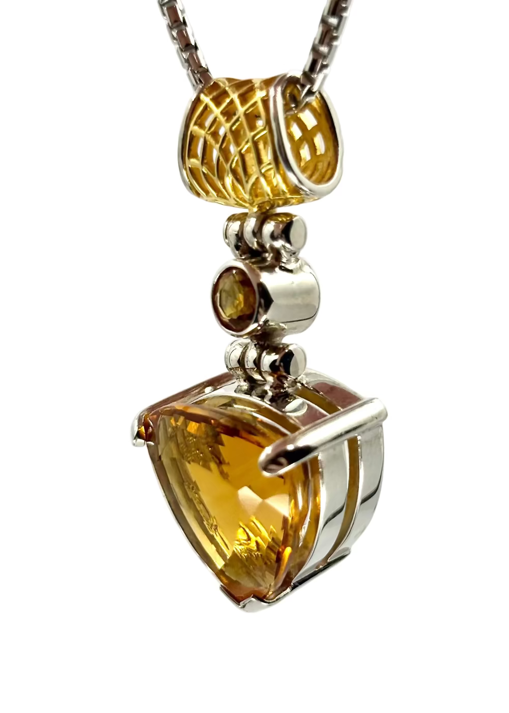 Citrine x2 Fine Vibrational Gemstone Pendant *