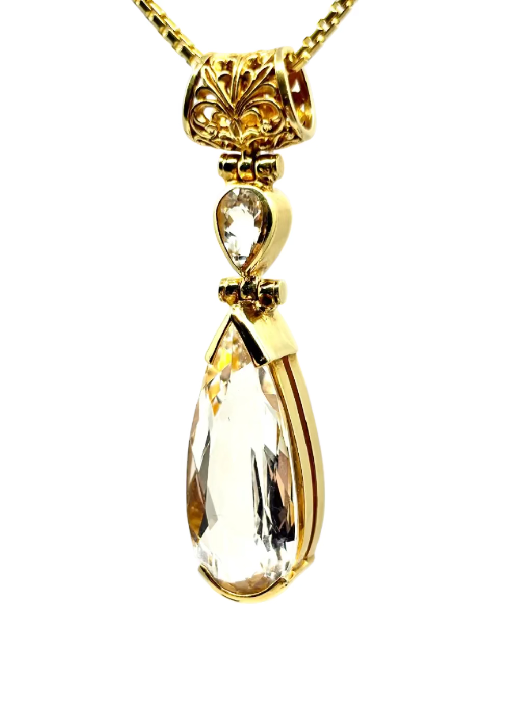 Goshenite + Phenakite Fine Vibrational Gemstone Pendant