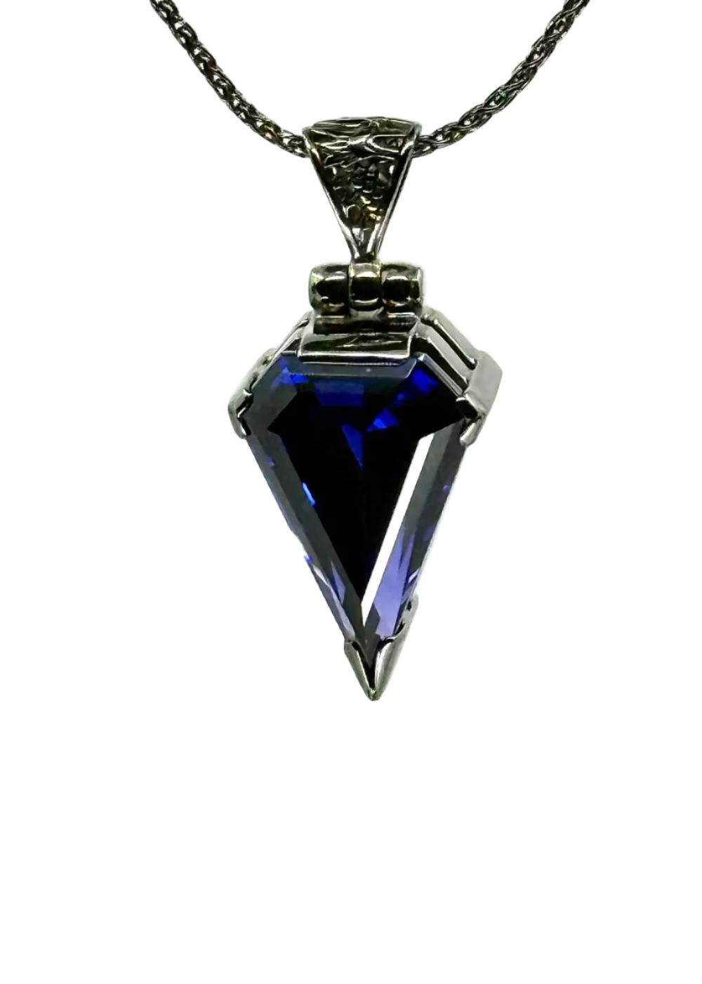 Zao Gongen YAG Tanzanite Fine Vibrational Gemstone Pendant