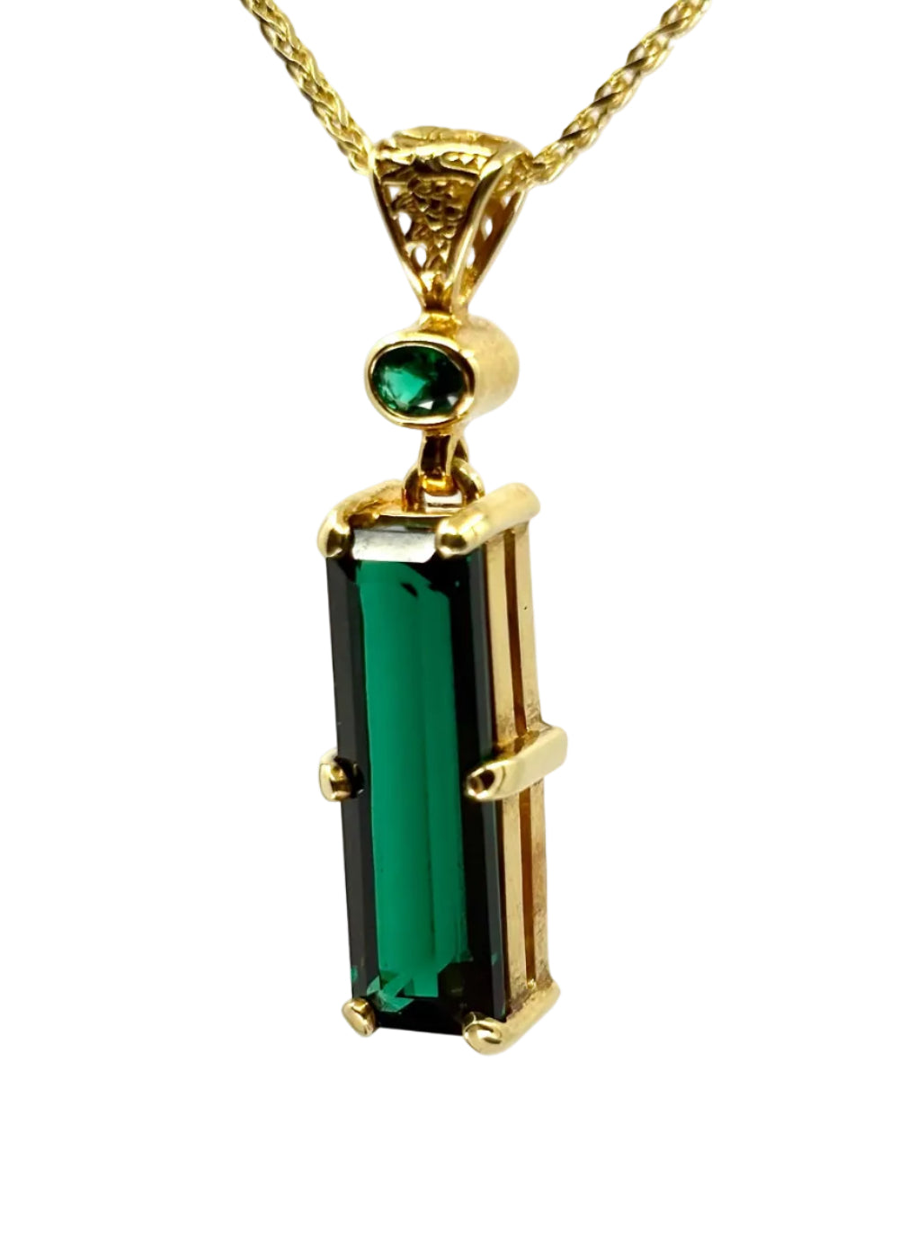 Biron Emerald + Nat Biron Emerald Fine Vibrational Gemstone Pendant