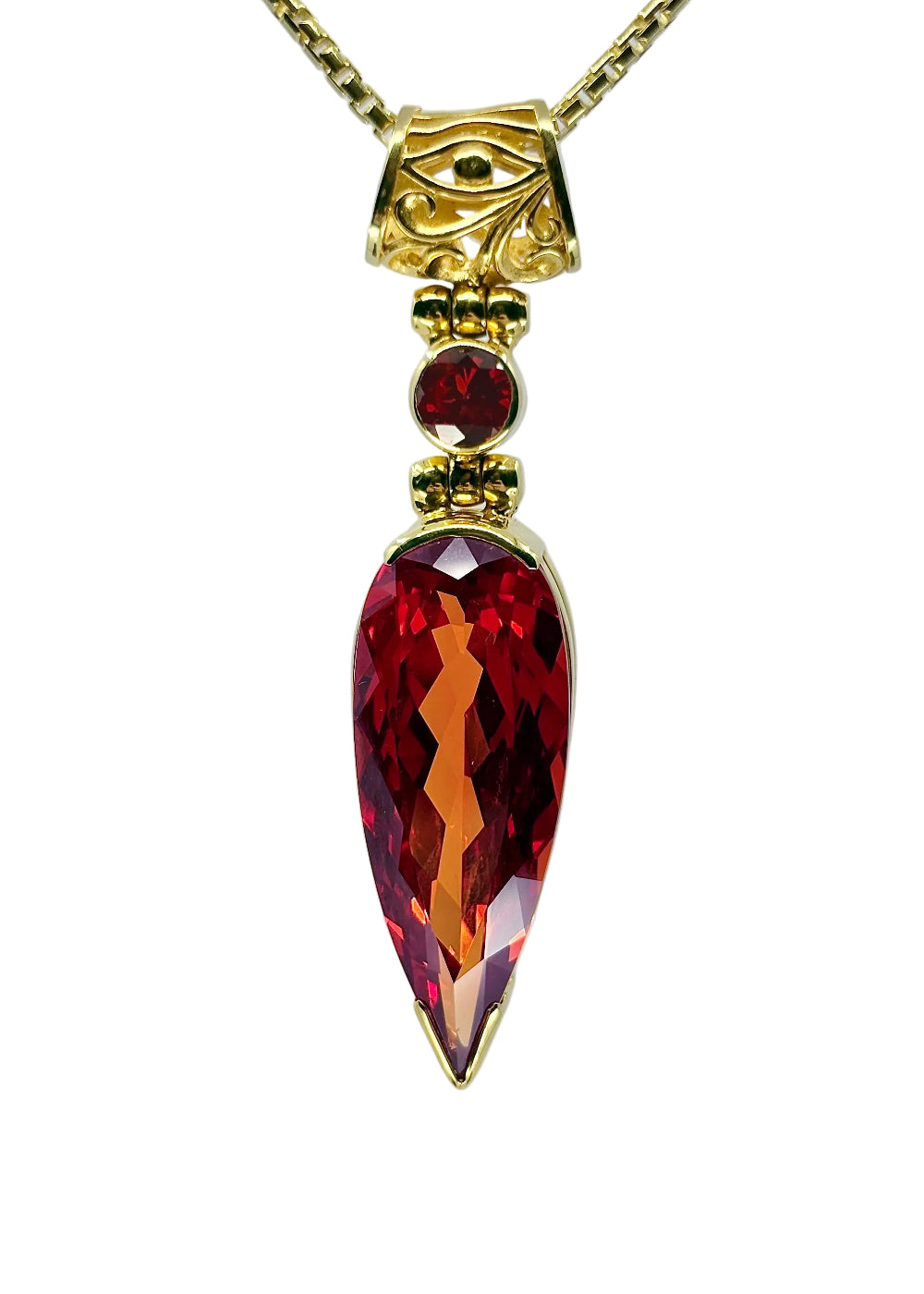 Padparadscha Sapphire Fine Vibrational Gemstone Pendant