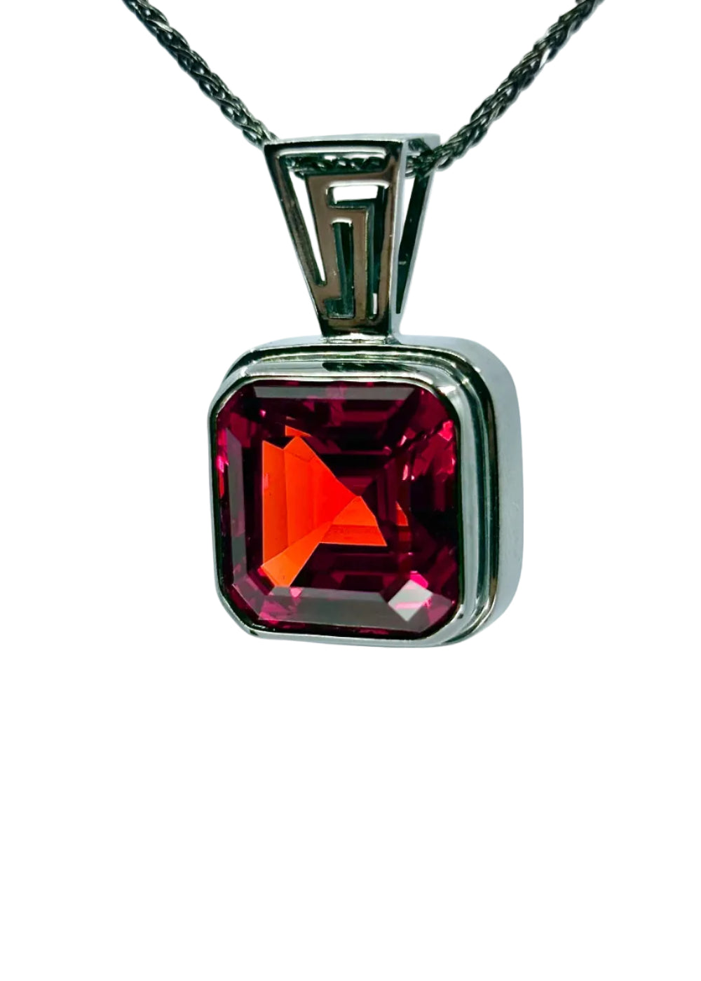 Padparadscha Sapphire Fine Vibrational Gemstone Pendant