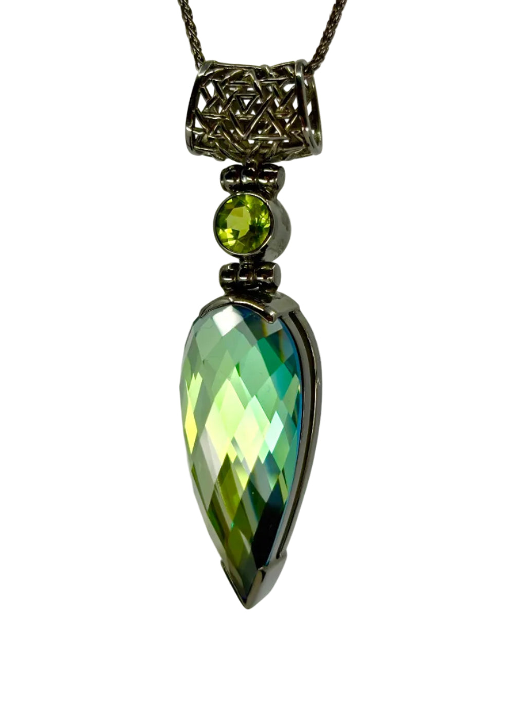 Luminous Heart Mystic Quartz + Peridot Fine Vibrational Gemstone Jewelry