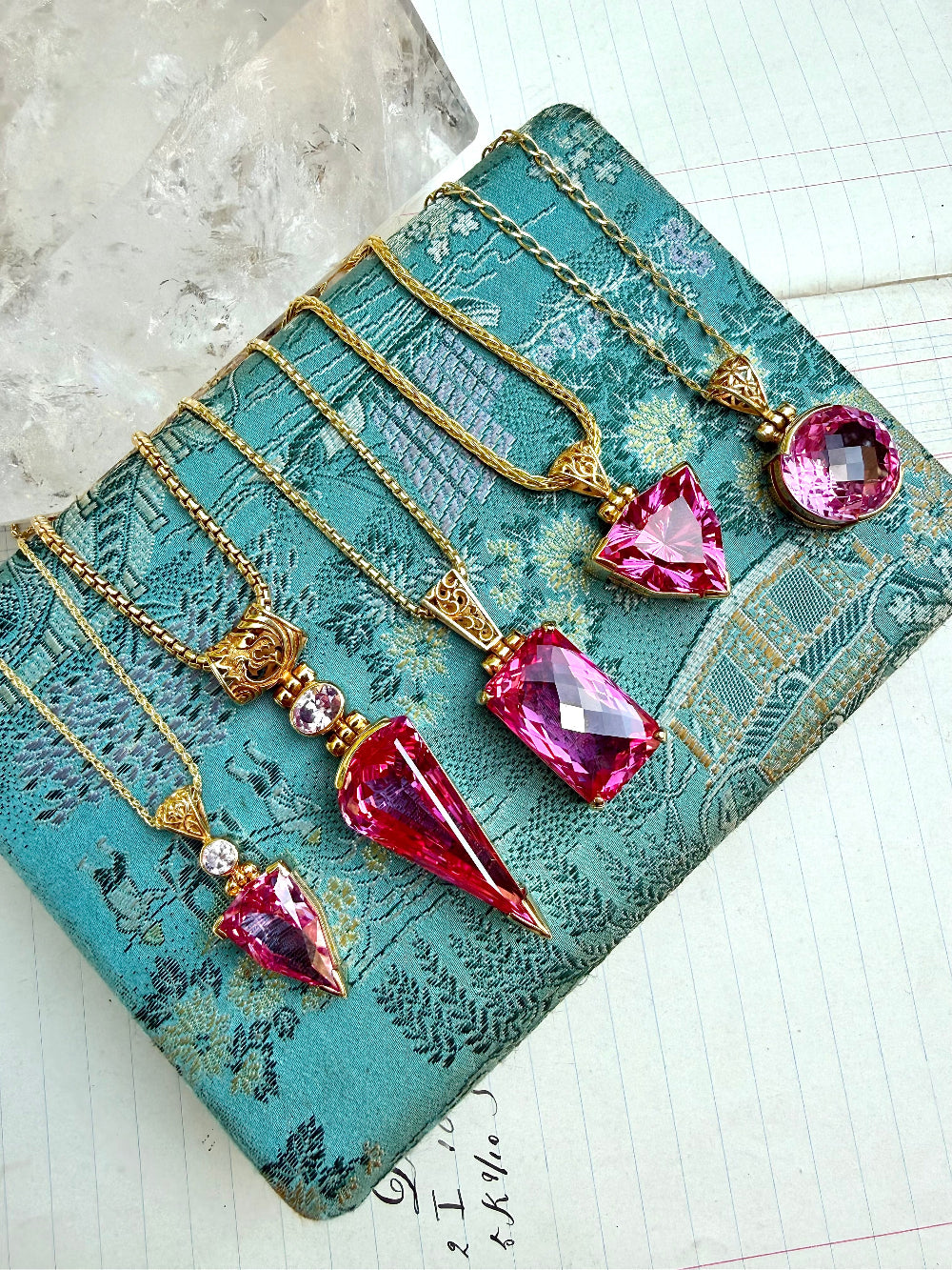 Shasta Pink Sapphire Vibrational Gemstone Pendant