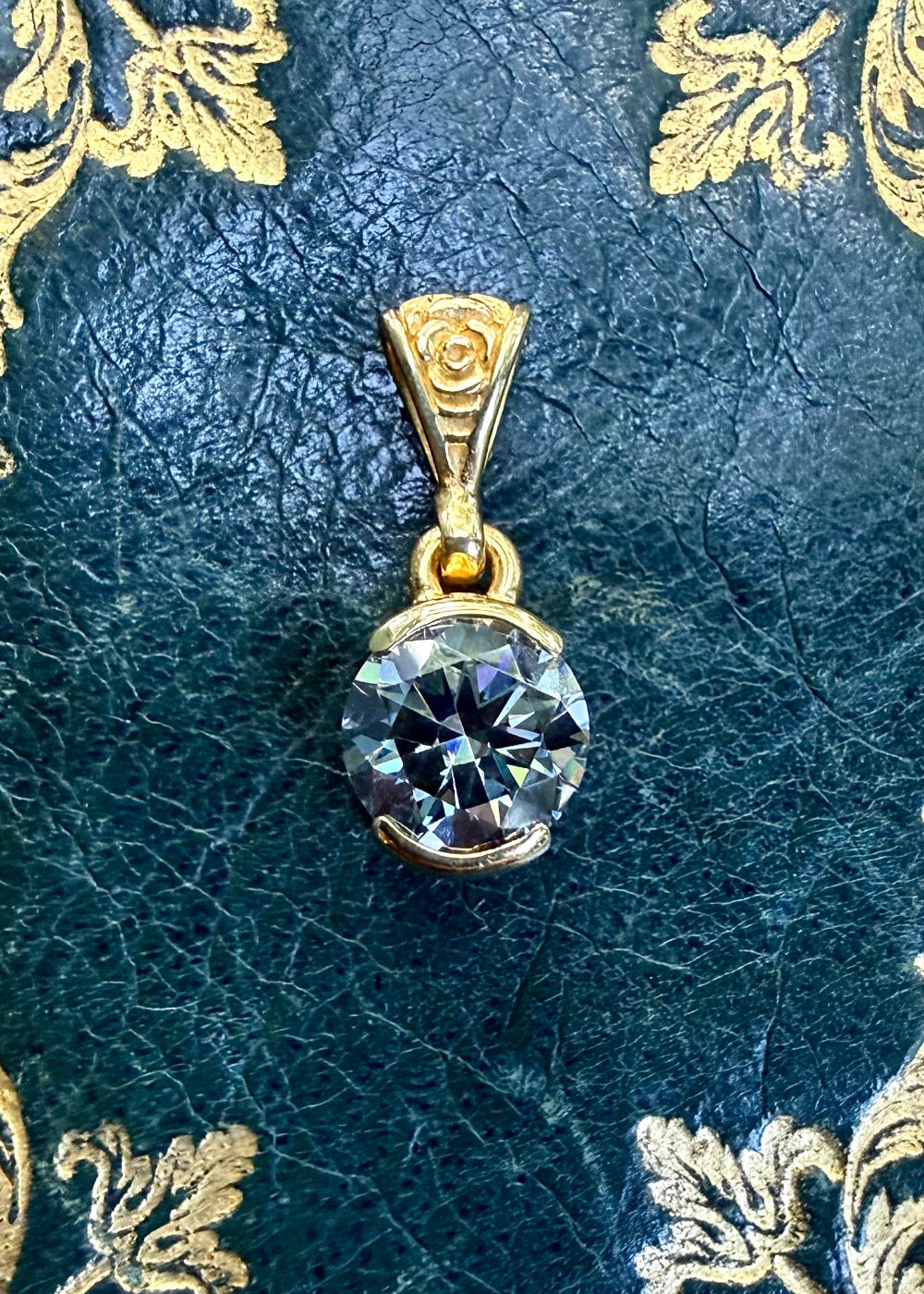 Black Moissanite Vibrational Gemstone Pendant