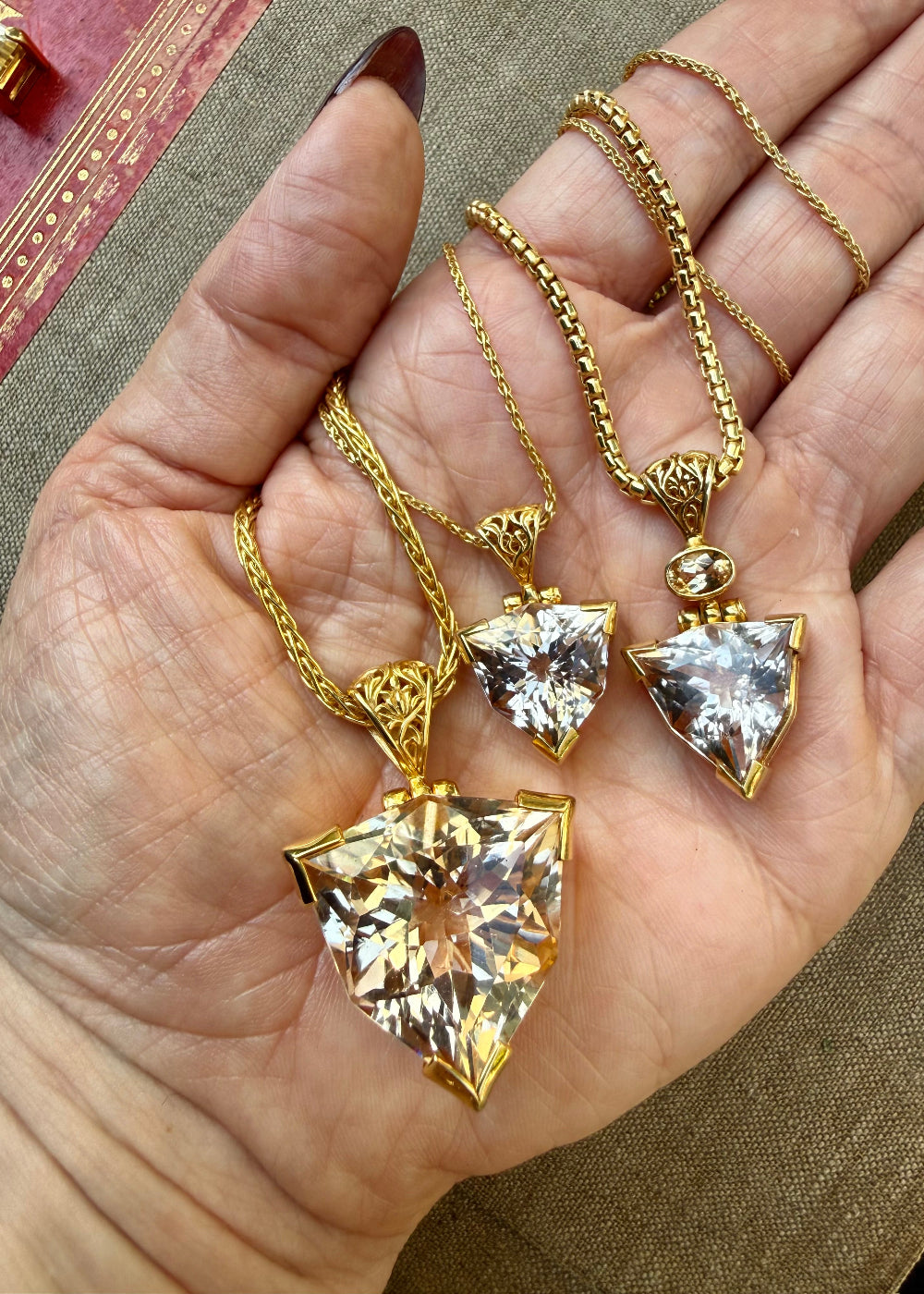 Large Scapolite Vibrational Gemstone Pendant