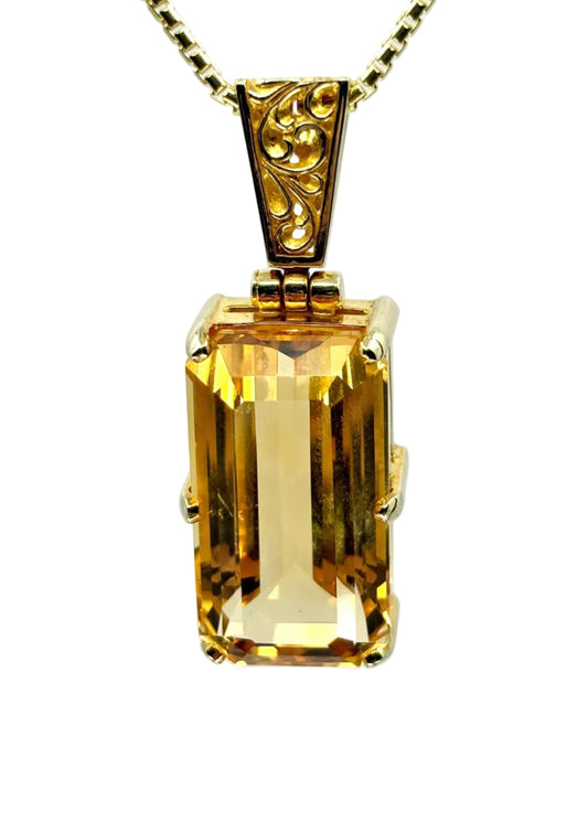 Gaia Citrine Vibrational Gemstone Pendant