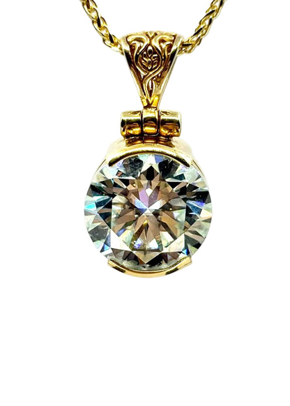 Moissanite Vibrational Gemstone Pendant