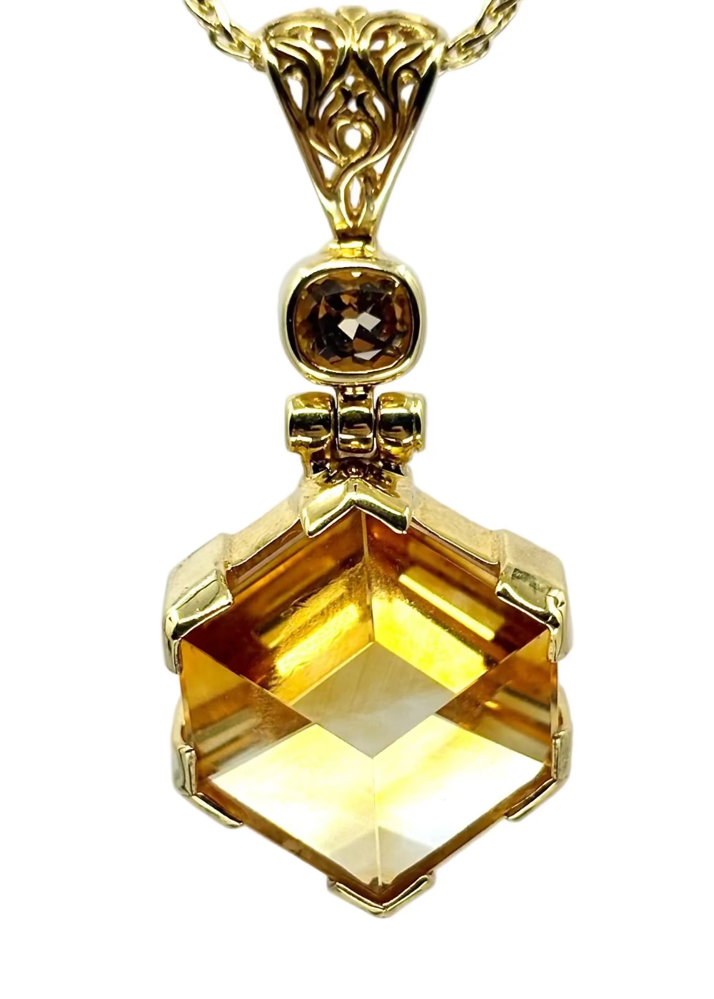 Citrine Portal + Imperial Topaz Fine Vibrational Gemstone Pendant *