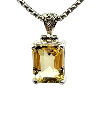 Golden Beryl Vibrational Gemstone Pendant