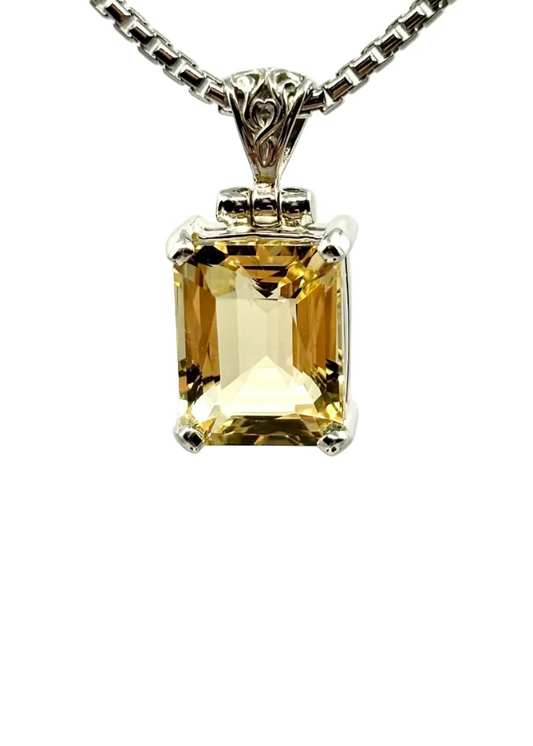 Golden Beryl Vibrational Gemstone Pendant