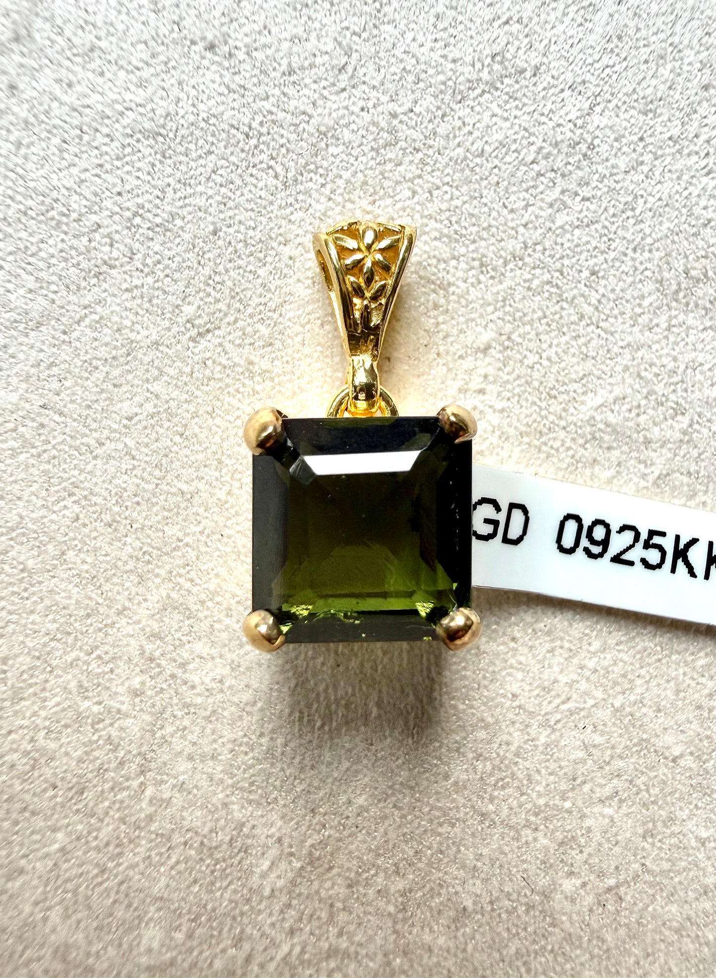 Faceted Moldavite Fine Vibrational Gemstone Pendant