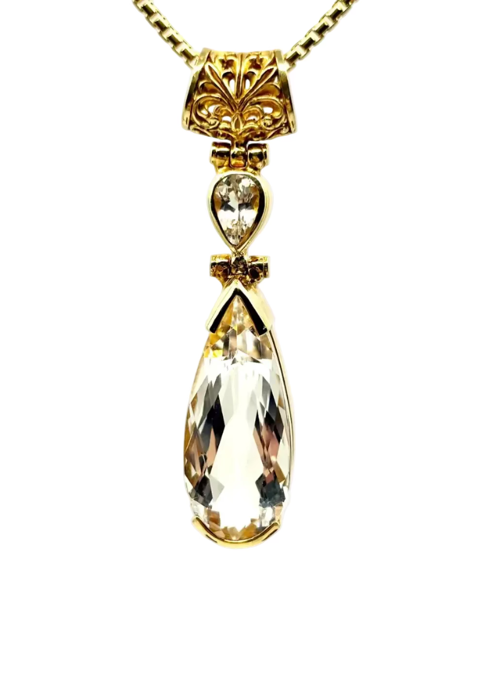 Goshenite + Phenakite Fine Vibrational Gemstone Pendant