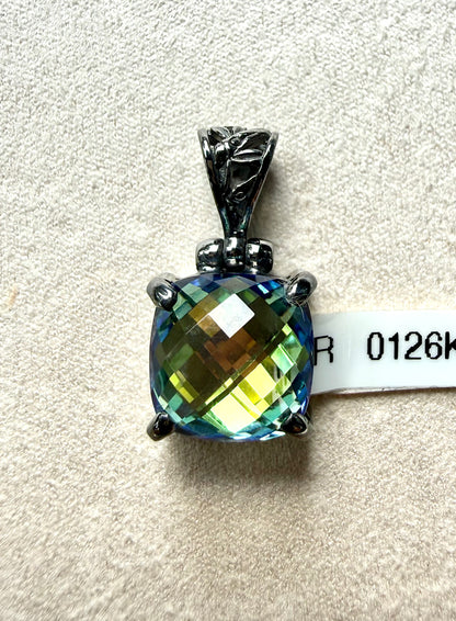 Luminous Heart Mystic Quartz Vibrational Gemstone Pendant