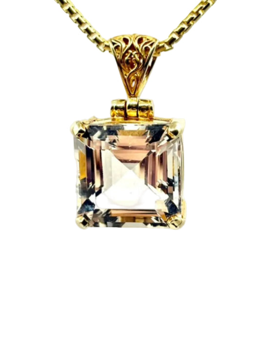 Goshenite Fine Vibrational Gemstone Pendant