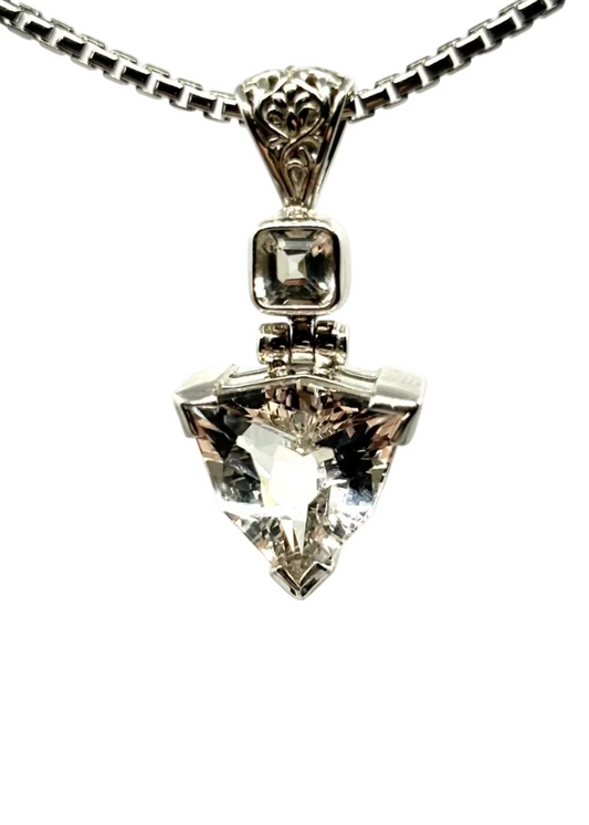 Danburite + Phenacite Fine Vibrational Gemstone Pendant