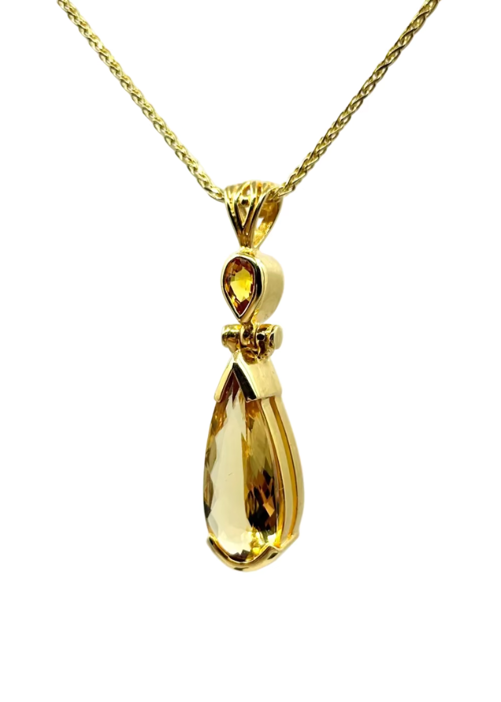 Golden Beryl + Yellow Sapphire Vibrational Gemstone Pendant
