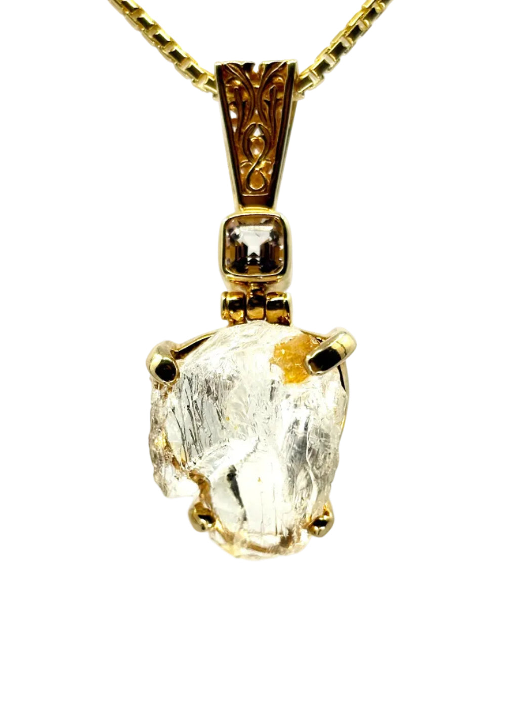 Raw Goshenite Pendant 