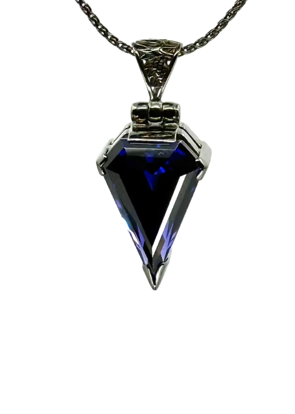 Zao Gongen YAG Tanzanite Fine Vibrational Gemstone Pendant