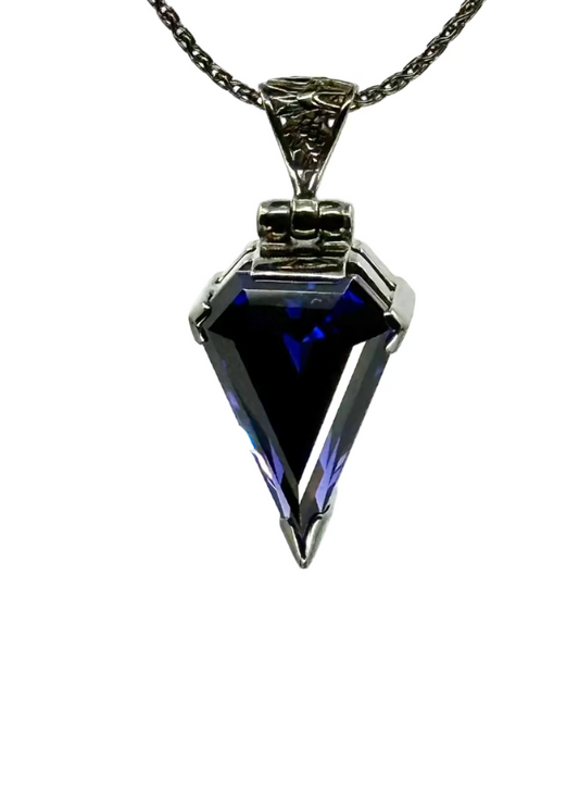 Zao Gongen YAG Tanzanite Fine Vibrational Gemstone Pendant