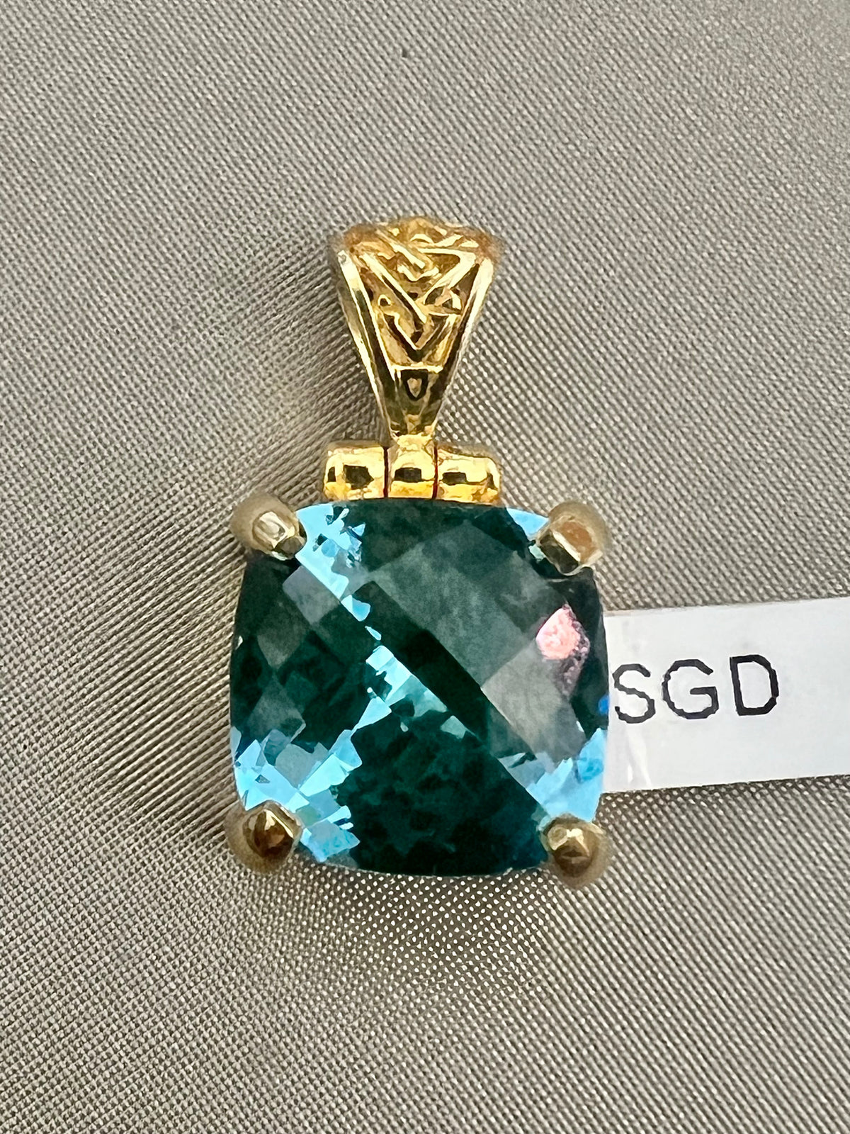 Paraiba Effect Spinel Fine Vibrational Gemstone Pendant