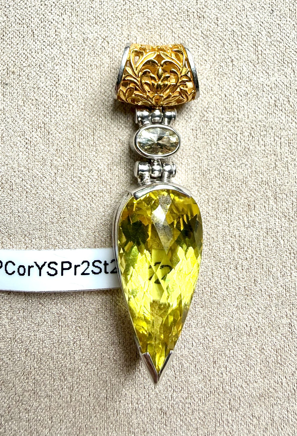 Yellow Sapphire + Scapolite Vibrational Gemstone Pendant