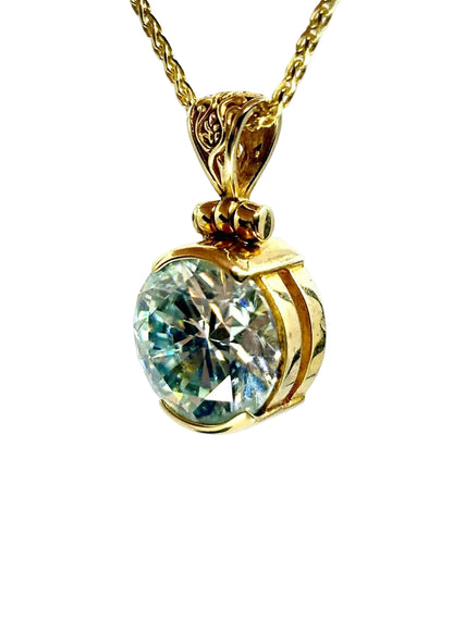 Moissanite Vibrational Gemstone Pendant