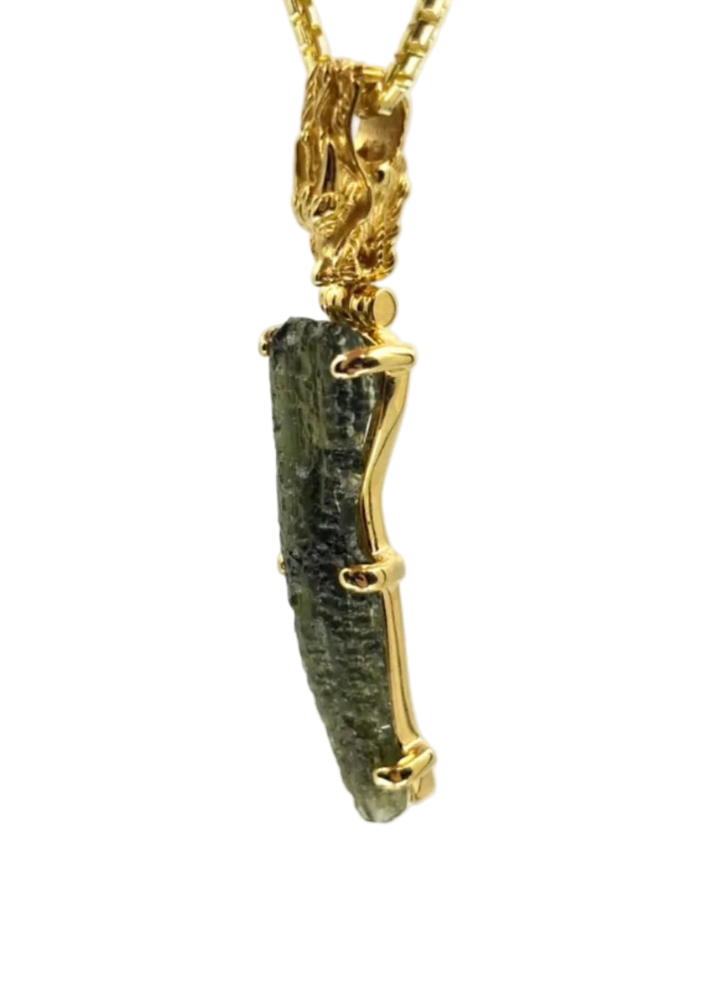 Moldavite, Fine Vibrational Gemstone Pendant *