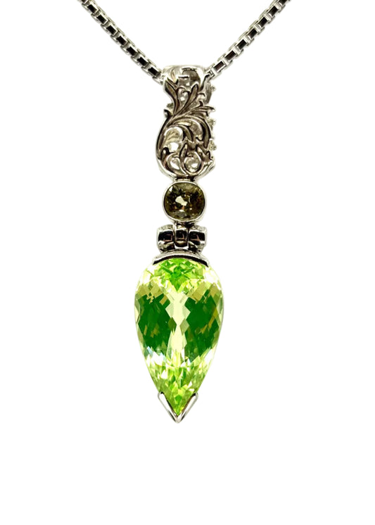 Mint green spinel gemstone 