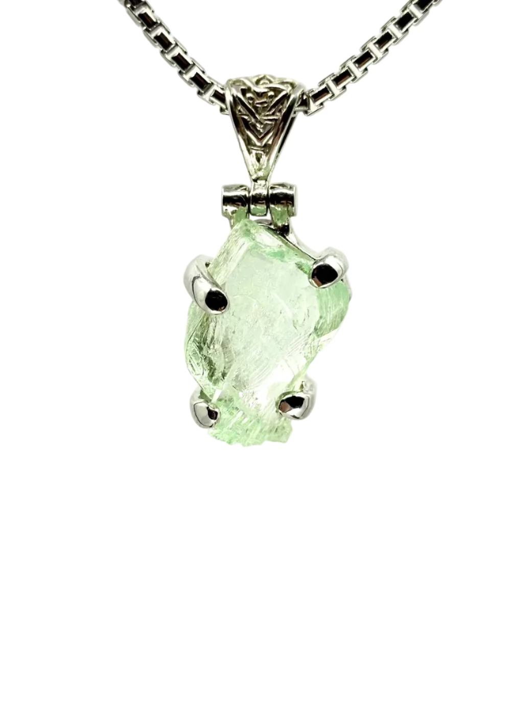 Raw Spodumene Fine Vibrational Gemstone Pendant