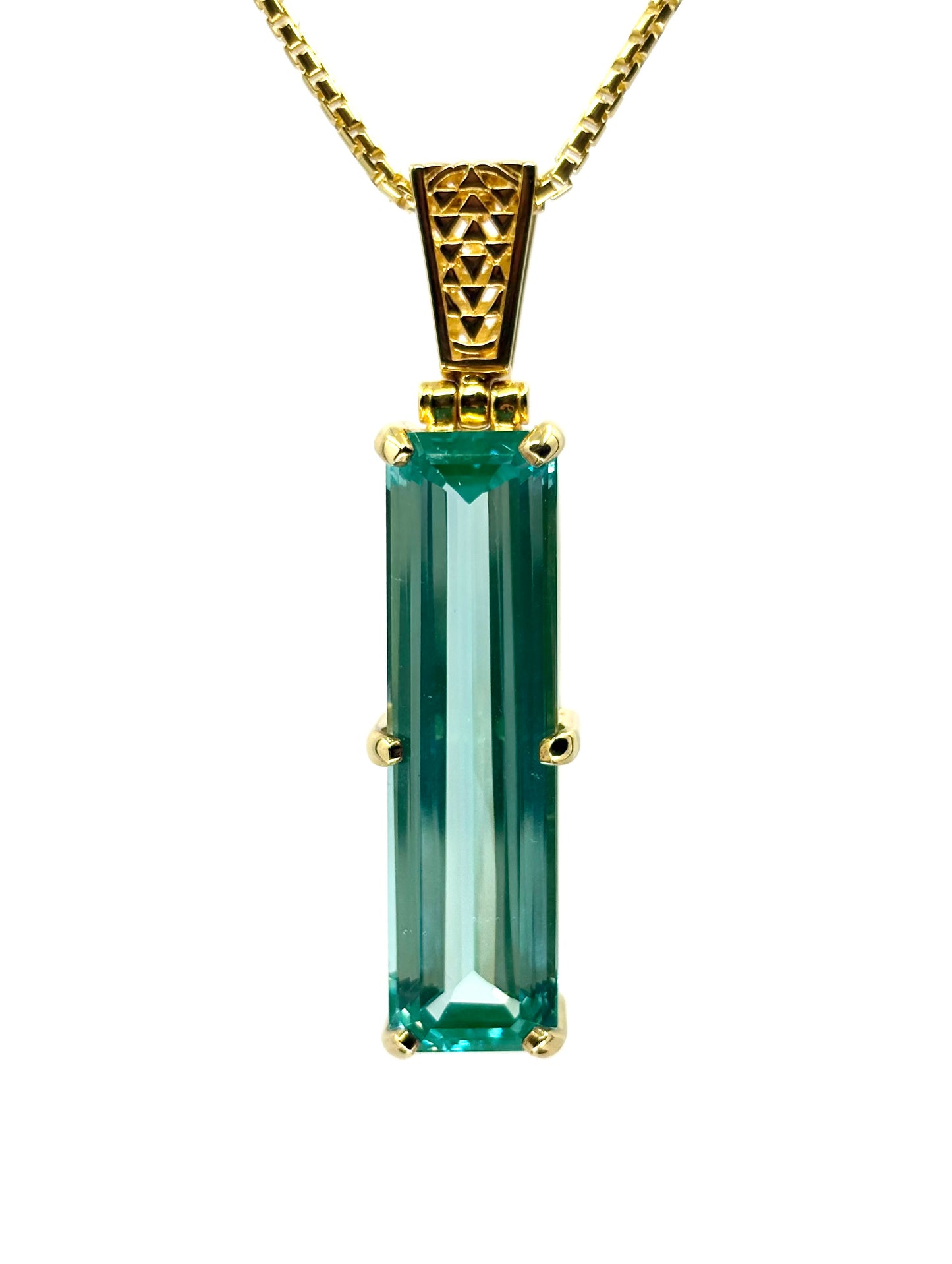 Paraiba Effect Spinel, Fine Vibrational Gemstone Pendant *