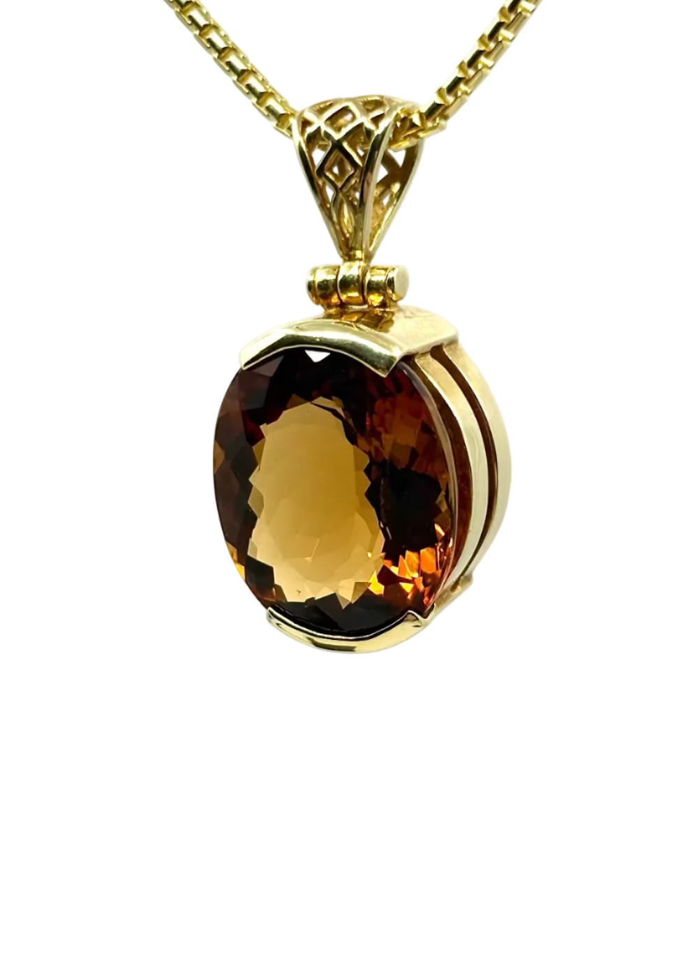 Orange Scapolite Vibrational Gemstone Pendant
