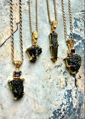 Moldavite, Fine Vibrational Gemstone Pendant