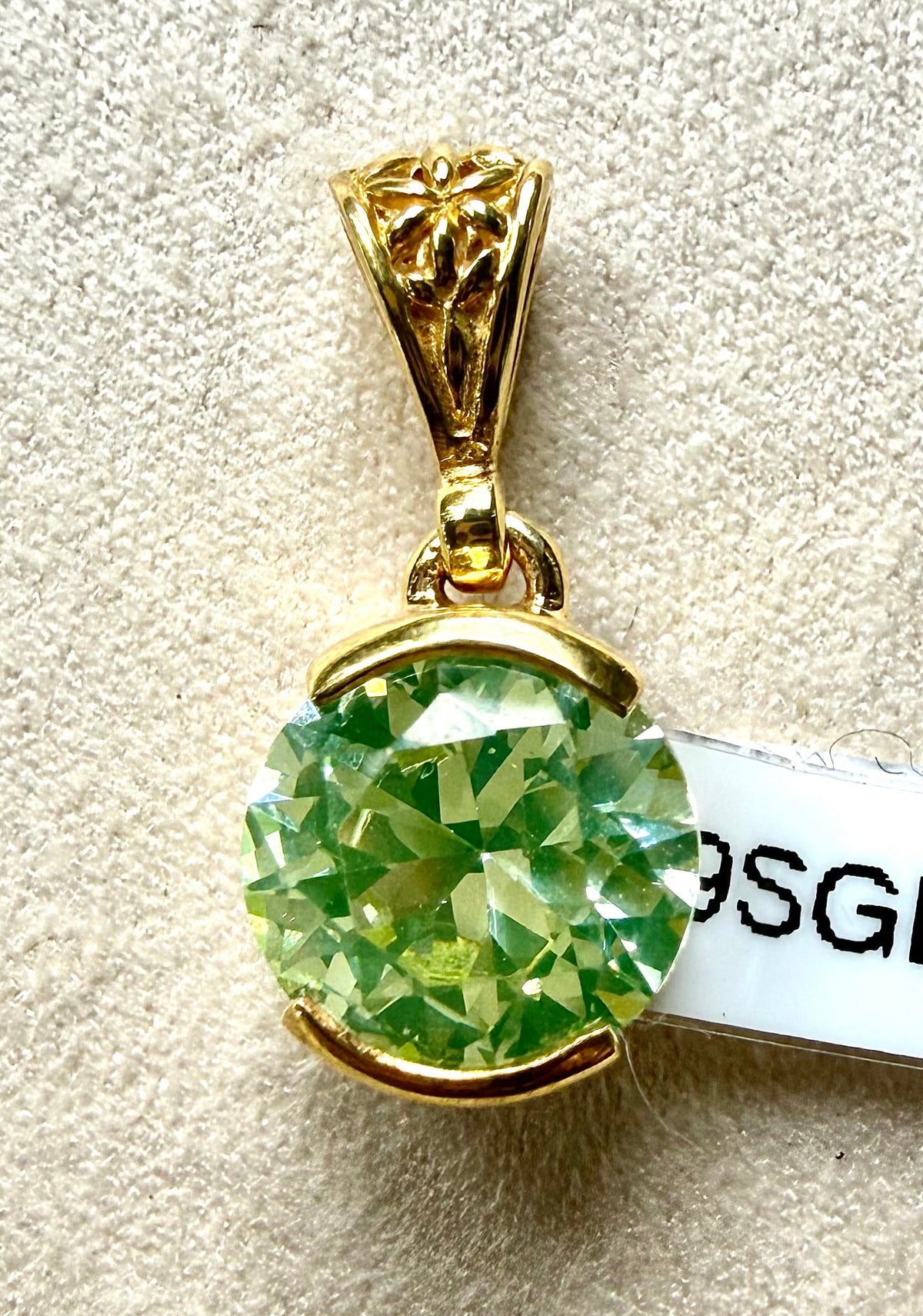 Mint Spinel Fine Vibrational Gemstone Pendant