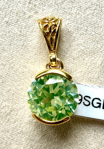 Mint Spinel Fine Vibrational Gemstone Pendant