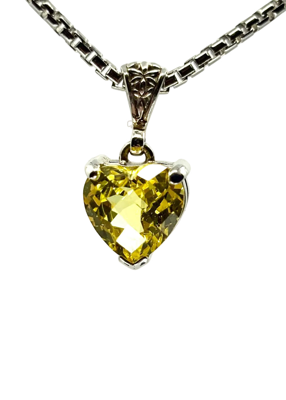 Yellow Sapphire Heart 