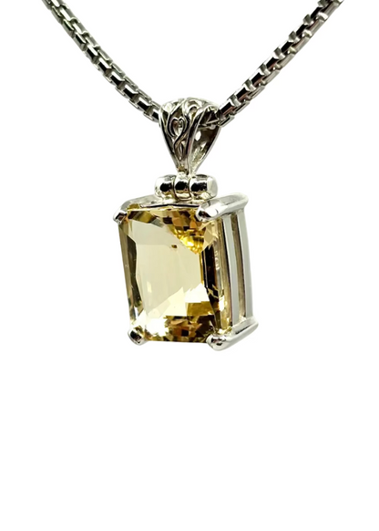 Golden Beryl Vibrational Gemstone Pendant