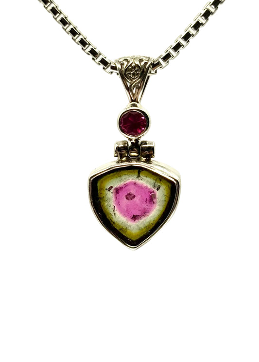 Watermelon tourmaline gemstone 