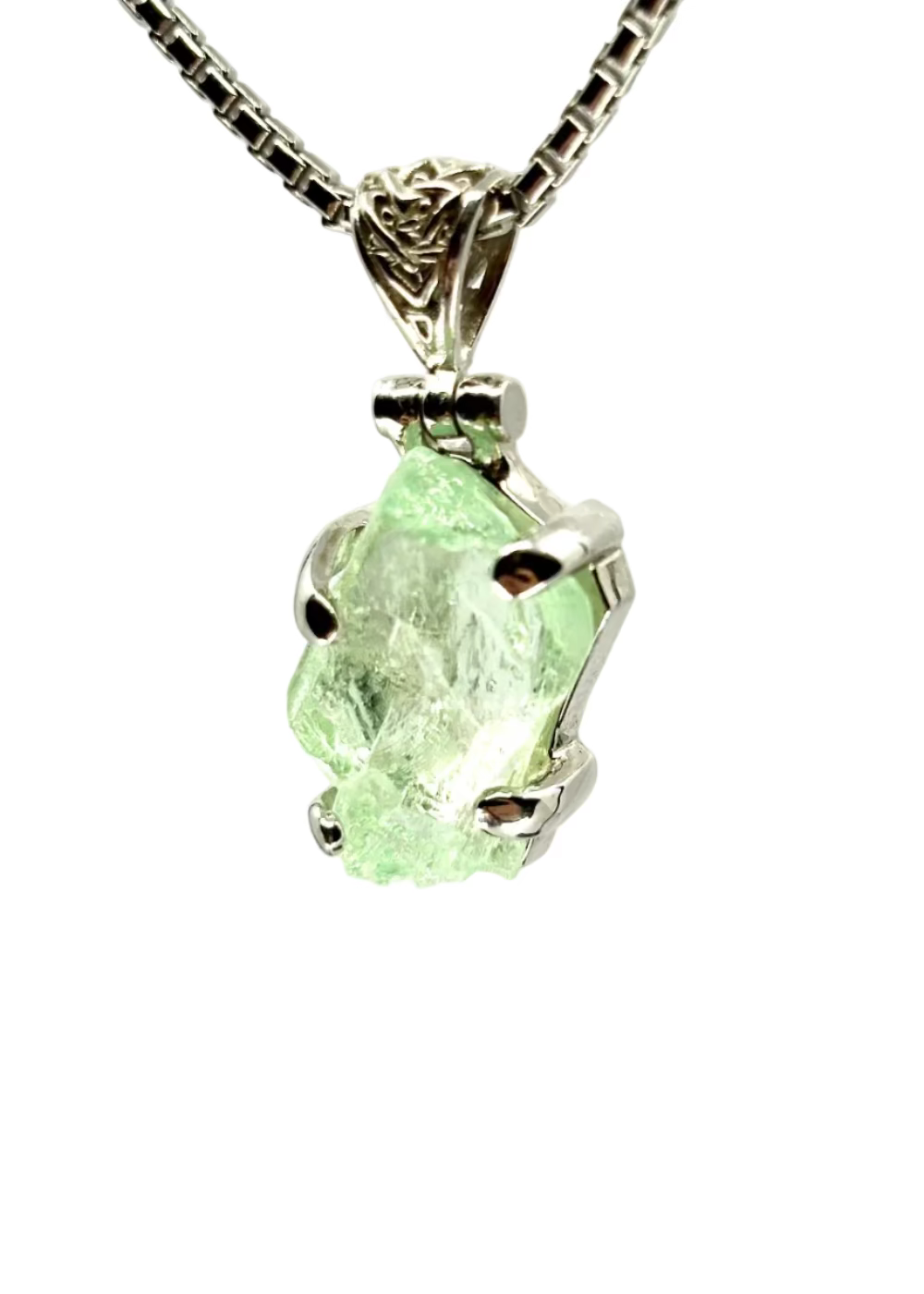 Raw Spodumene Fine Vibrational Gemstone Pendant