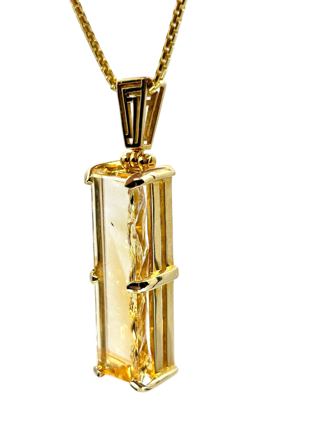 Citrine gaia pendant 