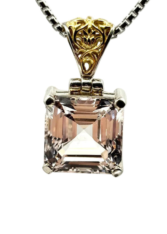 white sapphire pendant 