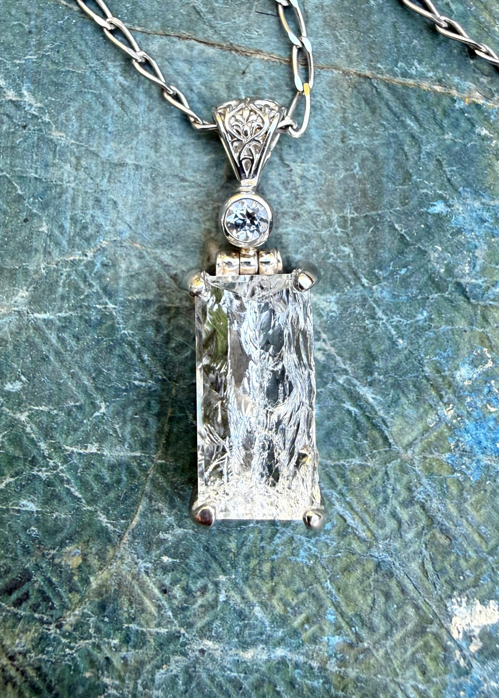 Angelic Reflections Quartz + Danburite Vibrational Gemstone Pendant