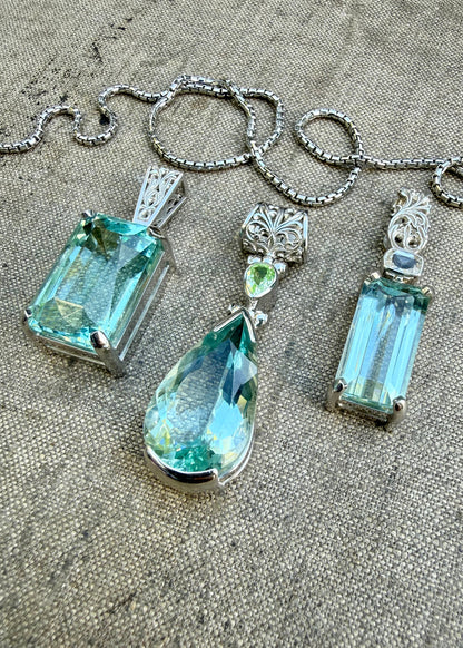 Seafoam Obsidian Vibrational Gemstone Pendant