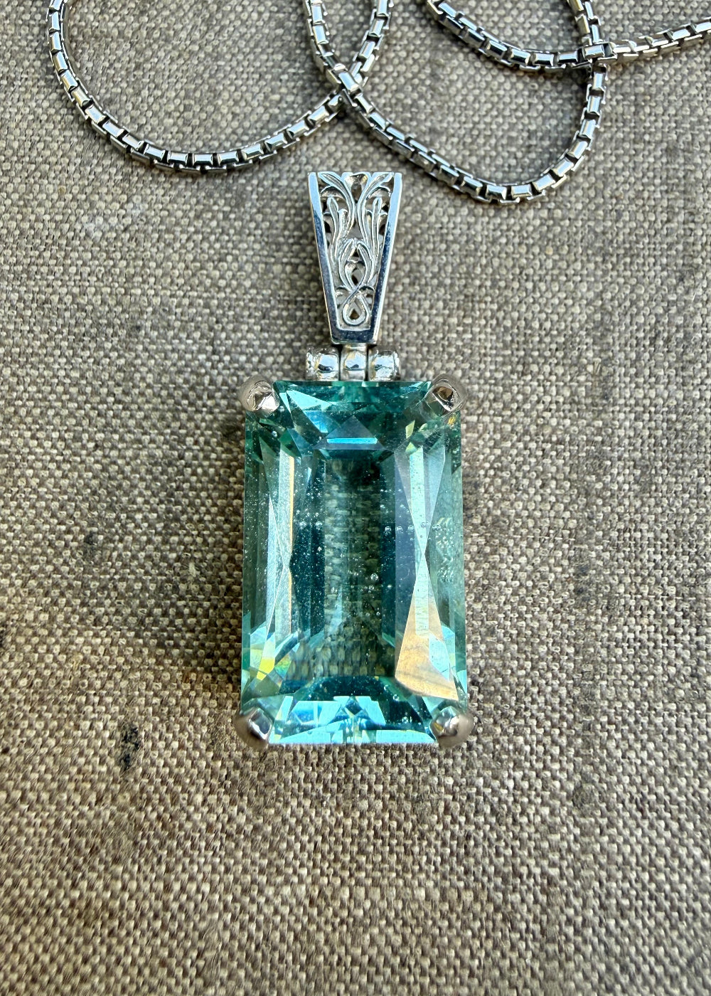 Seafoam Obsidian Vibrational Gemstone Pendant