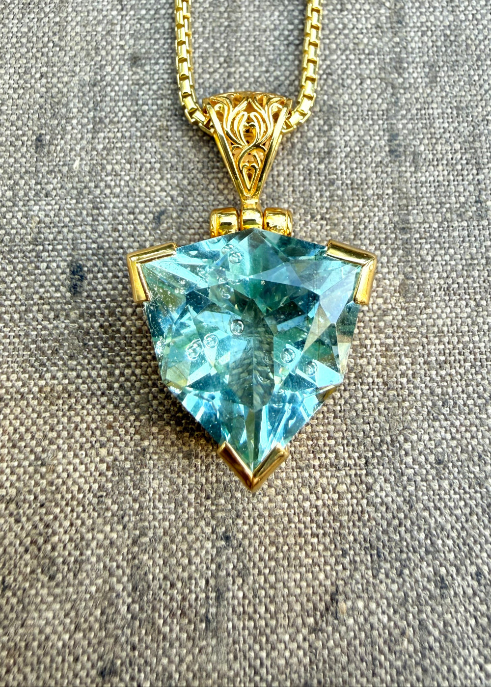 Seafoam Obsidian Pendant Vibrational Gemstone Pendant