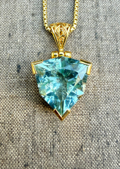 Seafoam Obsidian Pendant Vibrational Gemstone Pendant