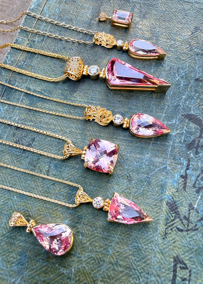 Imperial Pink Sapphire + Pink Moissanite Vibrational Gemstone